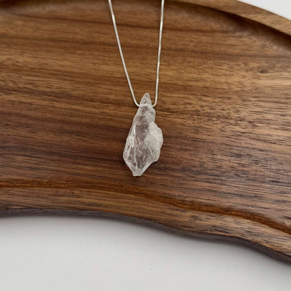 GAIA Raw Clear Quartz Necklace