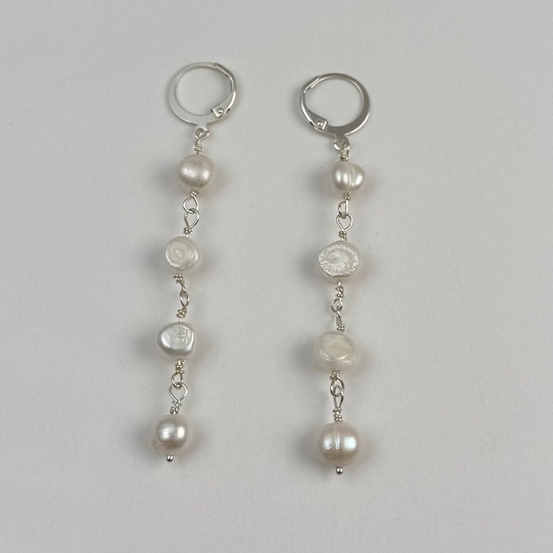 GAIA Pearl Drop Chain Earrings