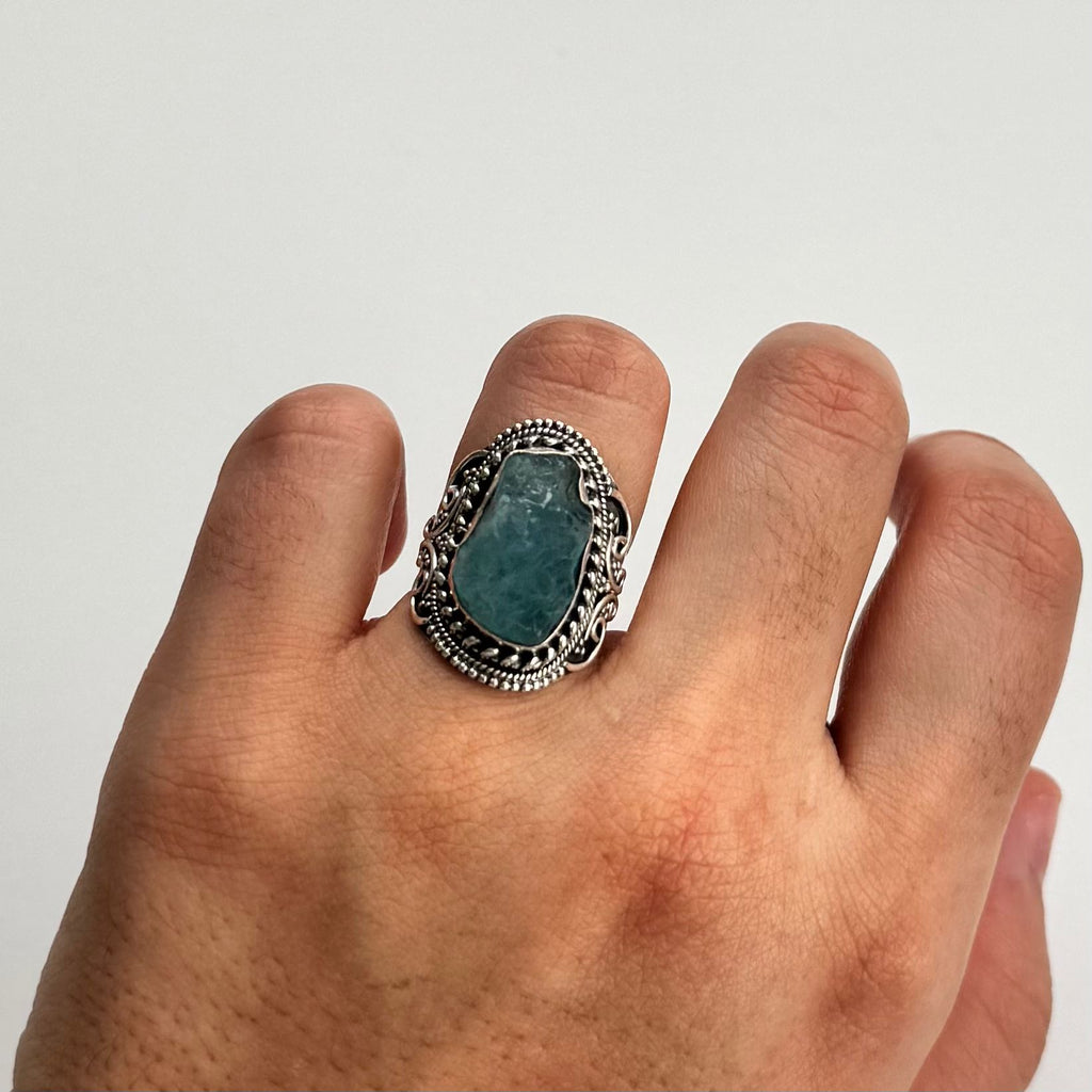 GAIA Raw Aquamarine Ring