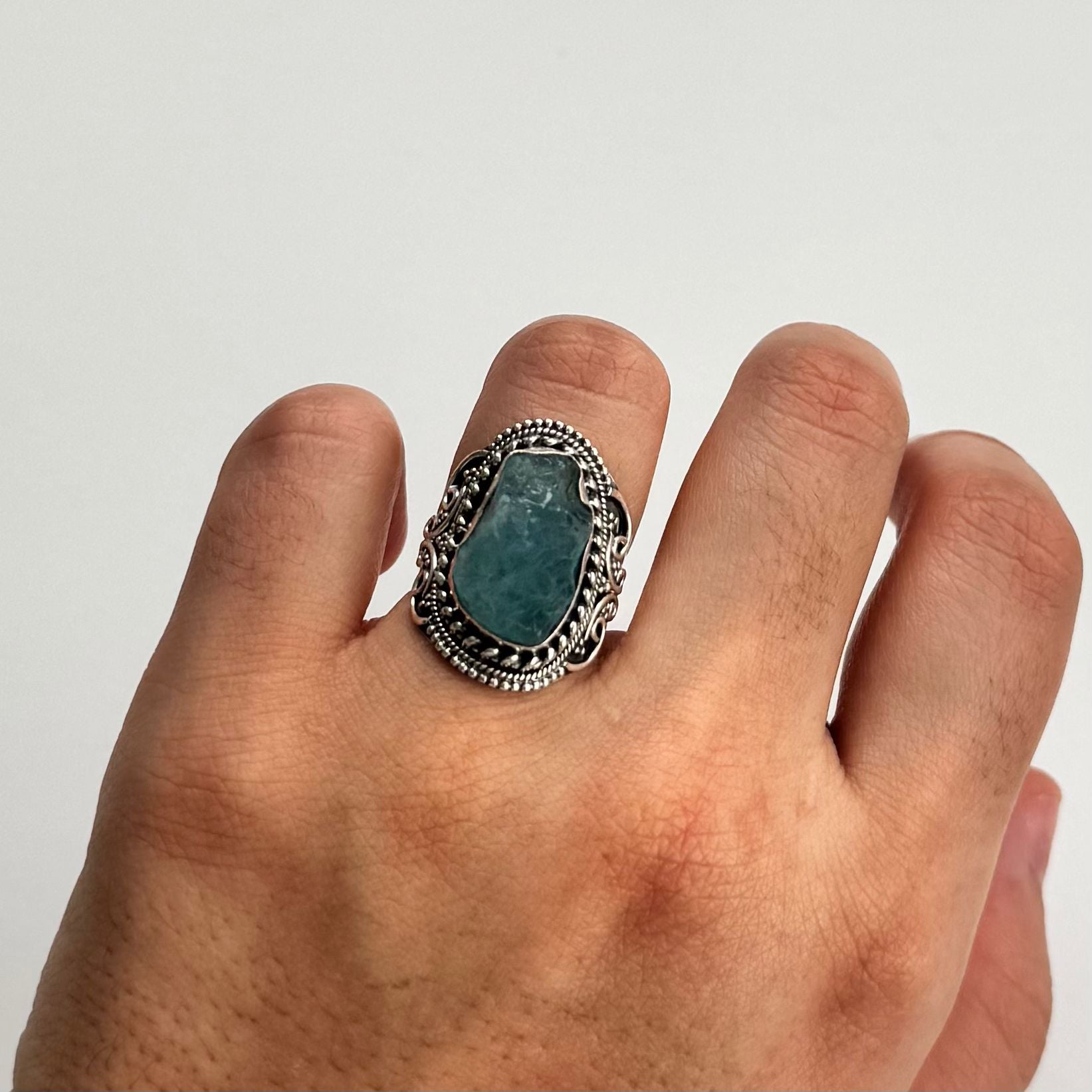 GAIA Raw Aquamarine Ring