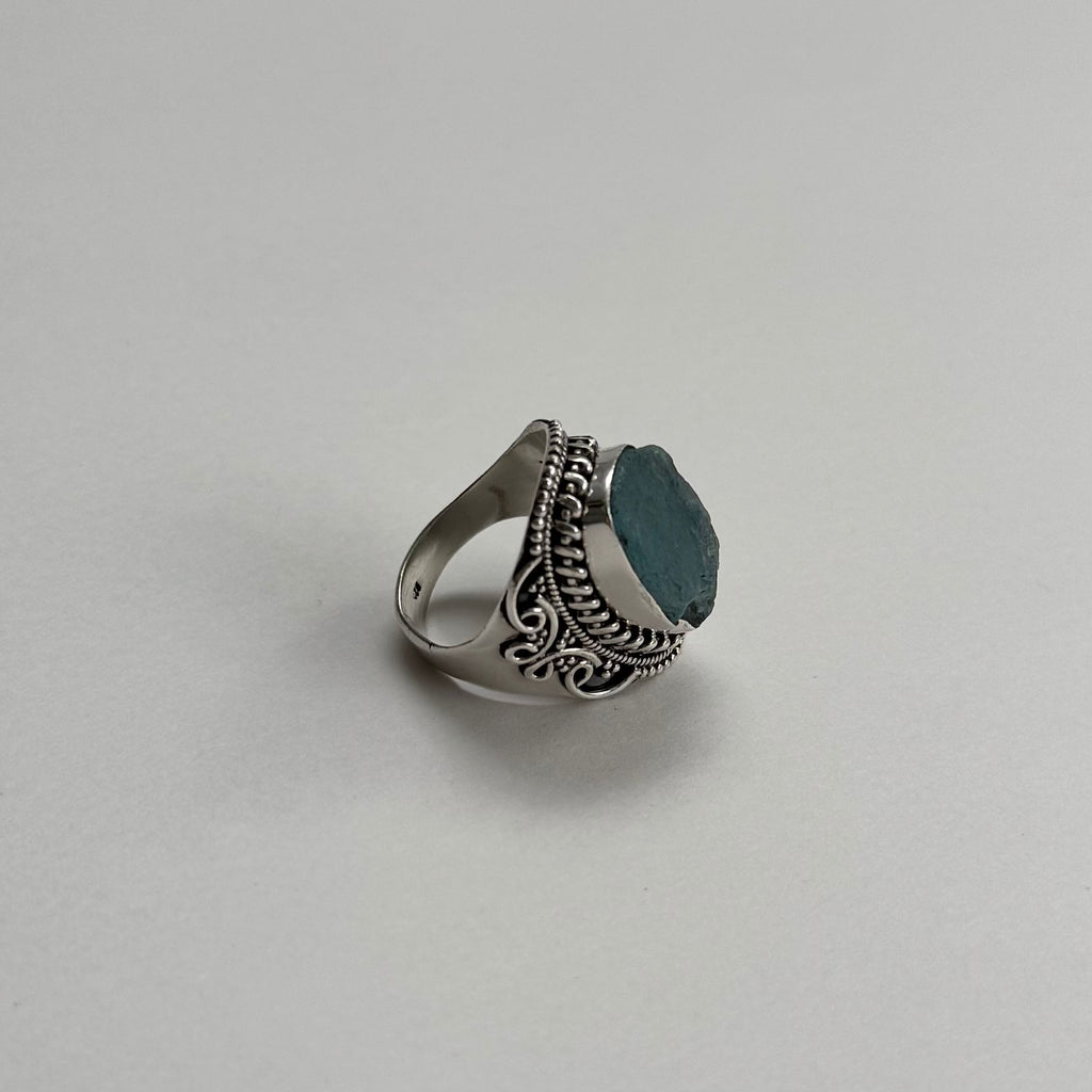 GAIA Raw Aquamarine Ring