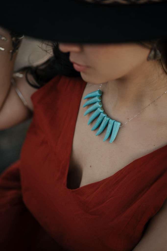 GAIA Turquoise Spike Necklace