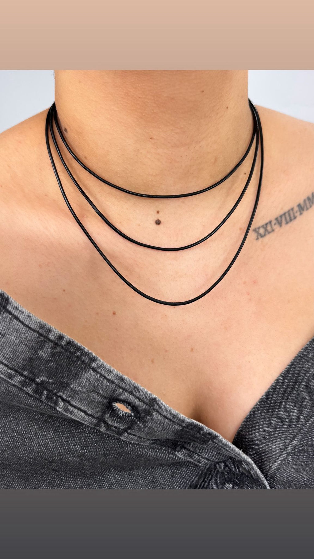 GAIA Minimal Leather Choker