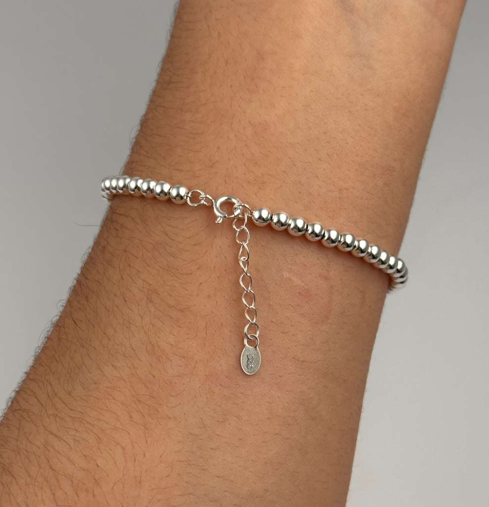 GAIA Silver Beaded Bracelet