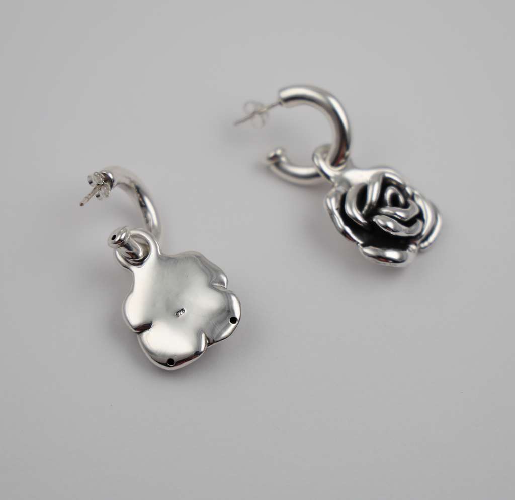 GAIA Rose Hoop Earrings – Hollow
