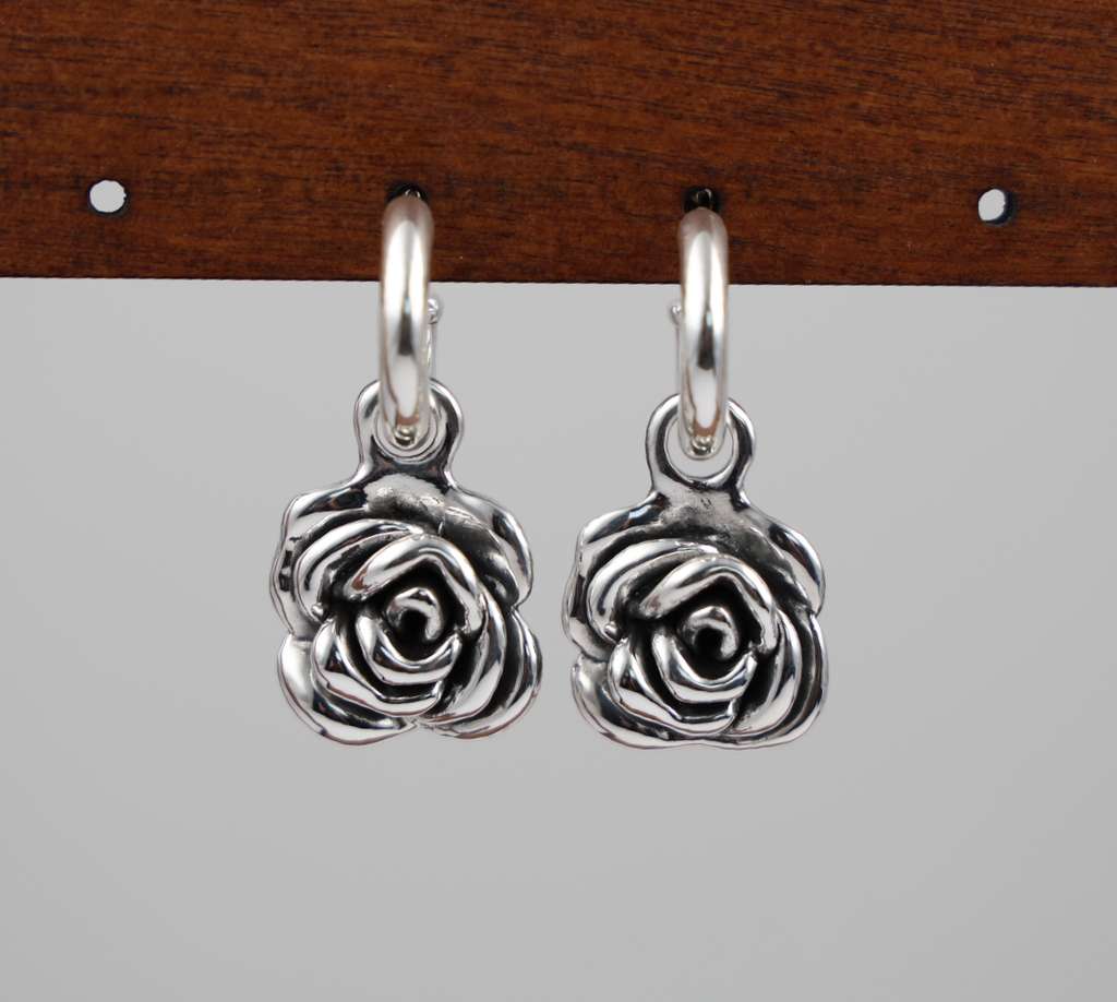 GAIA Rose Hoop Earrings – Hollow