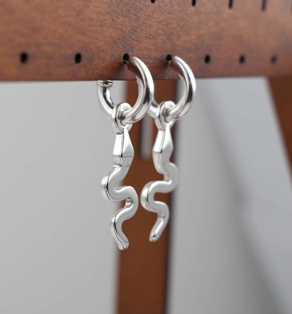 GAIA Snake Drop Earrings – Hollow