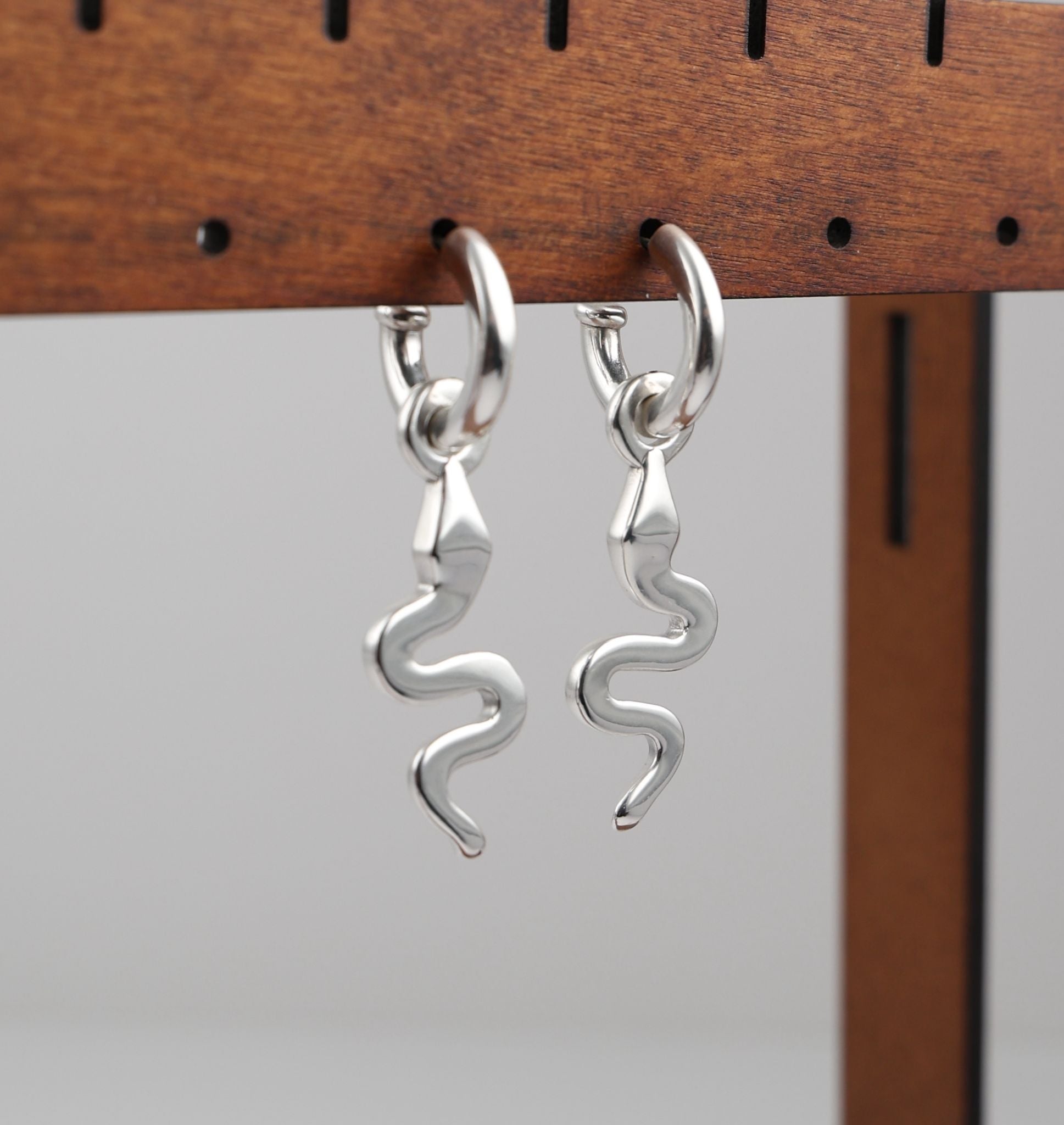 GAIA Snake Drop Earrings – Hollow