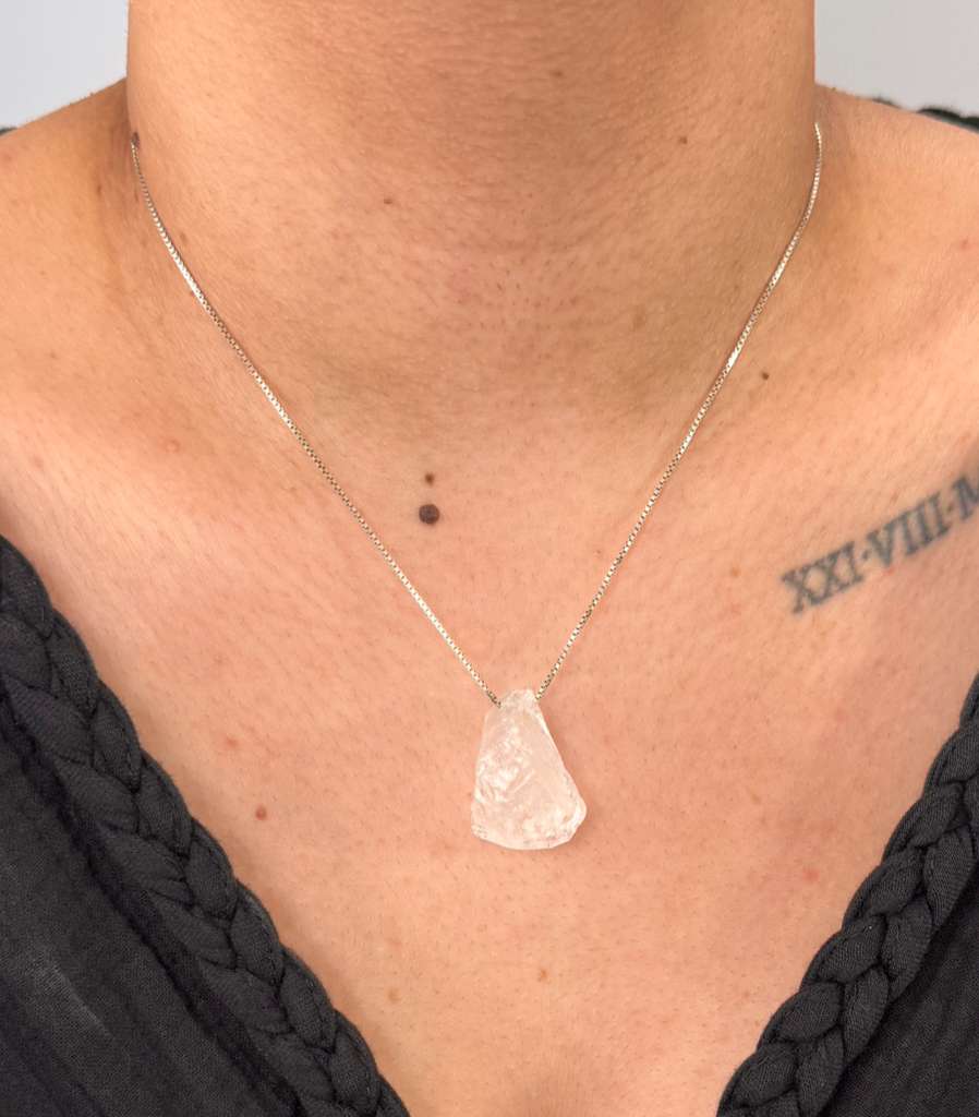 GAIA Raw Clear Quartz Necklace