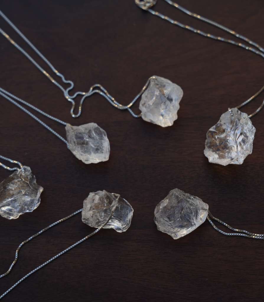 GAIA Raw Clear Quartz Necklace